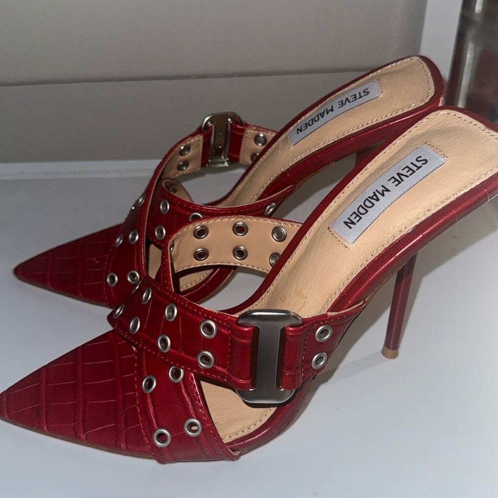 Red Steve Madden heels